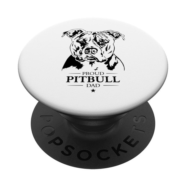 Proud Pitbull Dad Hund American Pitbull Terrier Hunde PopSockets Klebender