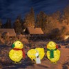Chick with Scarf Decor Lights Yellow Chick Flat Garden Sculpture