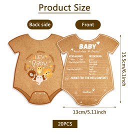 NAYAGOGO 20 PCS Baby Prediction Cards, Baby Gender Reveal Gifts Cards and Advice Cards, Baby Shower Predictions Cards, Baby Prediction Advice Cards, for Baby Shower Party Decorations