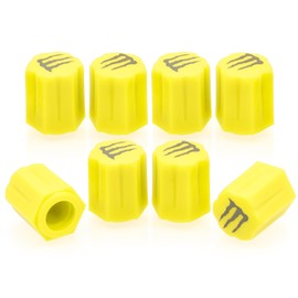 MEAJOO 8PCS Claw Tire Valve Stem Caps, Car Tire Air Cap, Corrosion Resistant Leak-Proof Wheel Valve Cover, Universal Stem Covers/Dust Caps for Cars, Trucks, Bikes, Motorcycles, Bicycles(Yellow)
