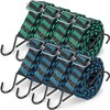 Saintrygo 8 Pcs 40 Inch Adjustable Flat Bungee Cords with