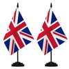 2 Pieces British Table Flags, Polyester Flags, Table Decoration, Mini