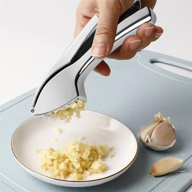 Premium Garlic Press, Heavy Duty Stainless Steel Garlic Crusher and