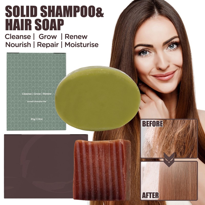 3pcs Hair Strengthening Shampoo Bar Moisturizing Deep Cleansing Scalp Care