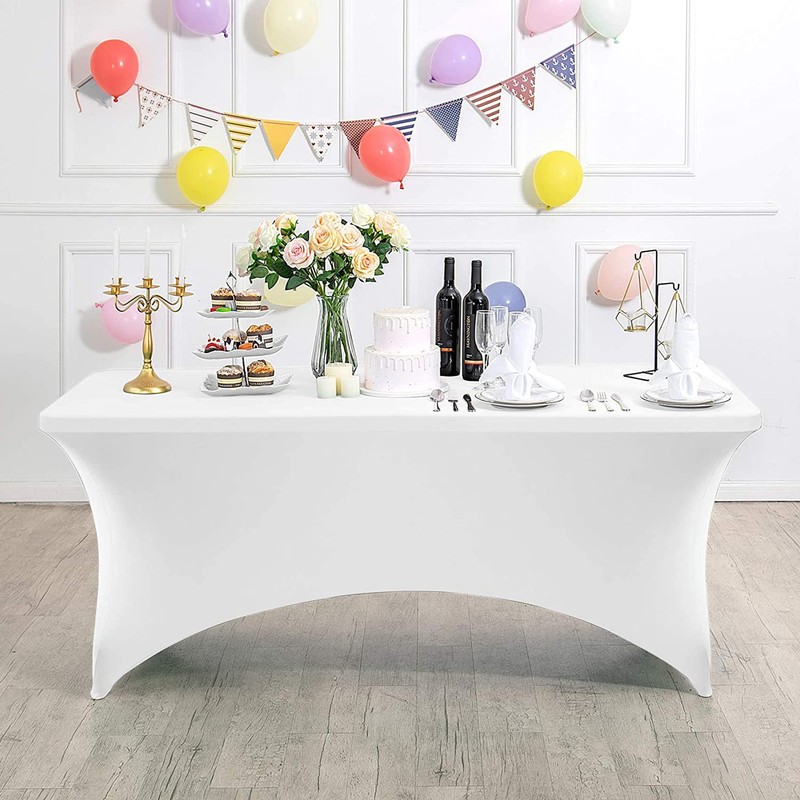 Time to Sparkle 8ft Stretch Spandex Table Cover for Rectangle