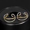 Myshiwu 18K Gold-plated Half Hoop Earrings Designer Inspired Twisted Cable