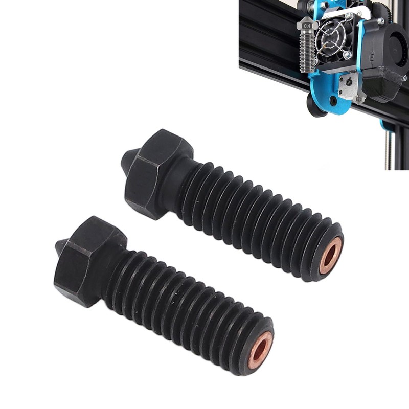 2PCS 3 Hole Nozzles Hardened Steel Nozzle Fit 1.75mm Filament