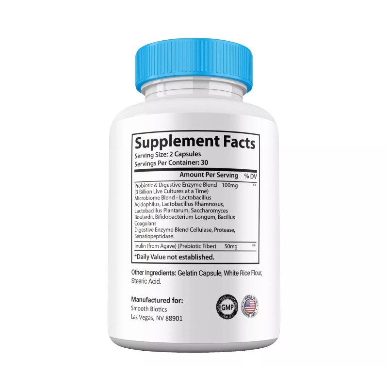 Smooth Biotic Supplement for Skin and Gut, SmoothBiotic Capsules (1