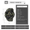 IJAHWRS Men's Camouflage Watch, Large Face Multifunctional Waterproof Shockproof Sports
