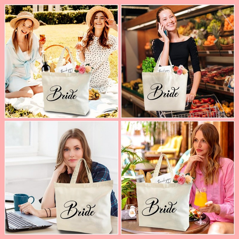 Ohtum Bridal Shower Gifts for Bride Tote Bag, Bride to