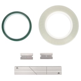 CNC Aluminum 1/4 Inch Tape Splicing Block Kit, Professional Studio Grade Reel to Reel Cassette Repair Tool with Splicing Tape and Leader Tape for Reel to Reel Tape Recorders