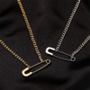 ANGLEQUEEN Safety Pin Necklace for Women Sparkling Crystal Dainty 18K