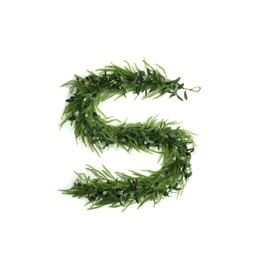 2026New 6FT Christmas Garland Norfolk Pine Garland Olive Garland Vine Wreath Real Touch Artificial Faux Greenery Wreath, for Table, Mantle, Wall, Indoor, Outdoor Christmas Decorations (1PC)