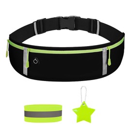 1 Piece Sports Fanny Pack, 1 Piece Reflective Armband, 1 Piece Star Pendant, Sports Fanny Pack, Reflective Night Running Fanny Pack with Adjustable Carabiner, Multi-Pocket Fanny Pack
