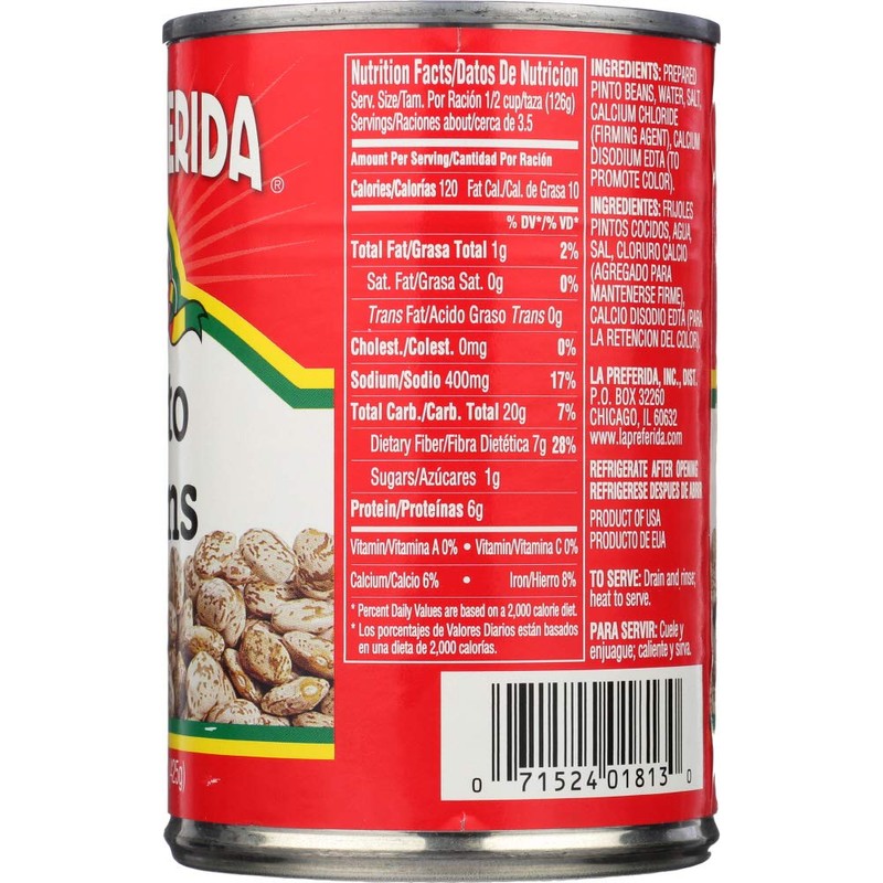 La Preferida Canned Pinto Beans (Ready-to-Eat, Plant-Based Protein) – A