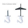 2 Pack White Swag Ceiling Hooks and Hardware Set for