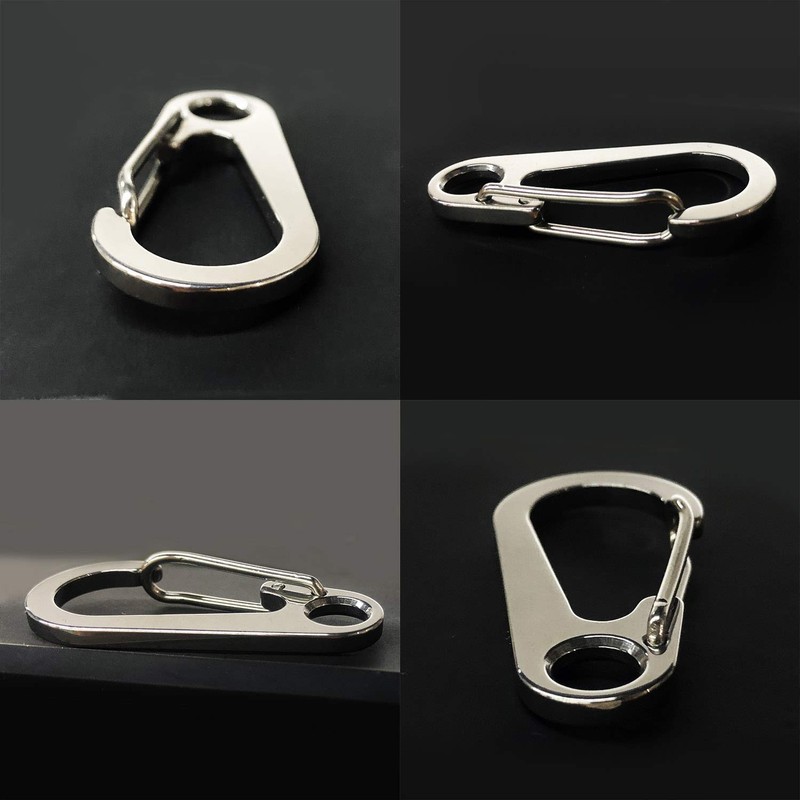 10 Pcs Carabiner Mini Carabiner Snap Hook SUS420J2 Stainless Steel