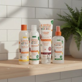 Kit Cantu Kids Cuidado de Rizos para Niños Shampoo Acondicionador Desenredante y Crema