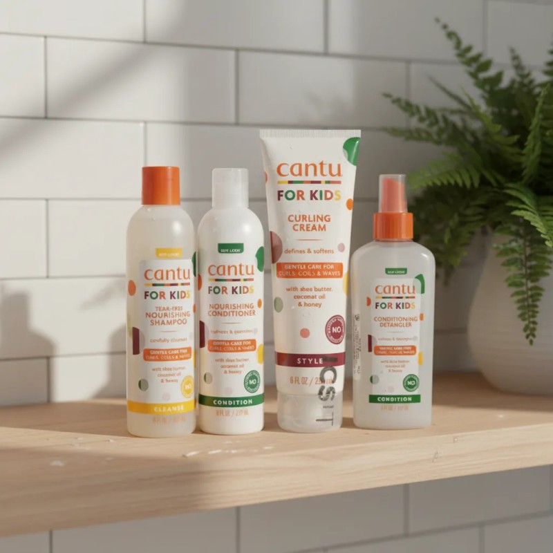 Kit Cantu Kids Cuidado de Rizos para Niños Shampoo Acondicionador