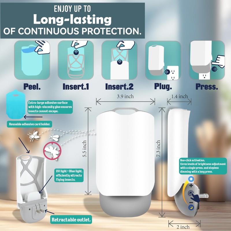 Flying Insect Trap for Indoors - Bug Catcher for Home,