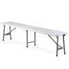 SEGAWE 6FT Plastic Folding Bench Portable Bench Indoor Outdoor for