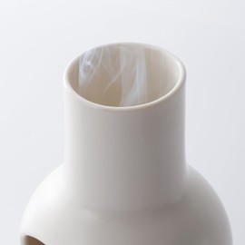 IVWOXO Palo Santo Holder, Handmade Ceramics Incense Burner, Smudge Bowl for Meditation Yoga, Chimeneas Incense Holder, Incense Burner Zen Home Decor (White)