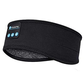 Auriculares para Dormir Bluetooth, PUBUNUS Bluetooth V5.0 Deportes Diadema, Deportiva Banda Auriculares con Ultrafinos HD Estéreo Altavoces, Orejeras Antiruido para Dormir, para Deportes, Dormir de Lado, Viajes, Yoga (Negro)