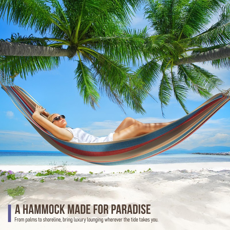 Sorbus® Brazilian Double Hammock - Extra-Long Two Person Portable Hammock