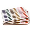 LAGO TERRA Set of 4 Leaf Print Drinks Coasters in