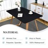 Fitted Rectangle Table Topper Cover Spandex Stretchable Cocktail Tablecloth Black