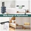BathAce Self Adhesive Towel Bar, 16 Inch Square Towel Racks