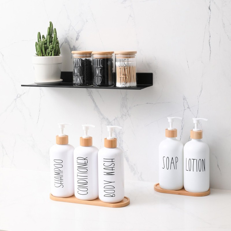 MOMEEMO Bamboo Soap Dispenser Pump Replacement - 2-Pack- Fits MOMEEMO