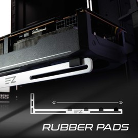 EZDIY-FAB GPU Bracket ,Graphics Card Brace Support,Video Card Holder,GPU Holder for Custom Desktop PC Gaming-3mm Aluminum-White