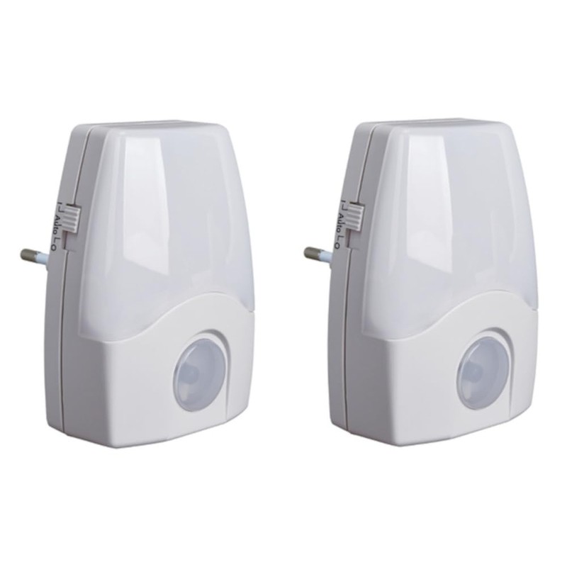 MeLiTec Set of 2 LED Plug in Night Light N16