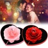 KKPLZZ 3D Rose Ring Box, Engagement Ring, Creative Jewellery Box,