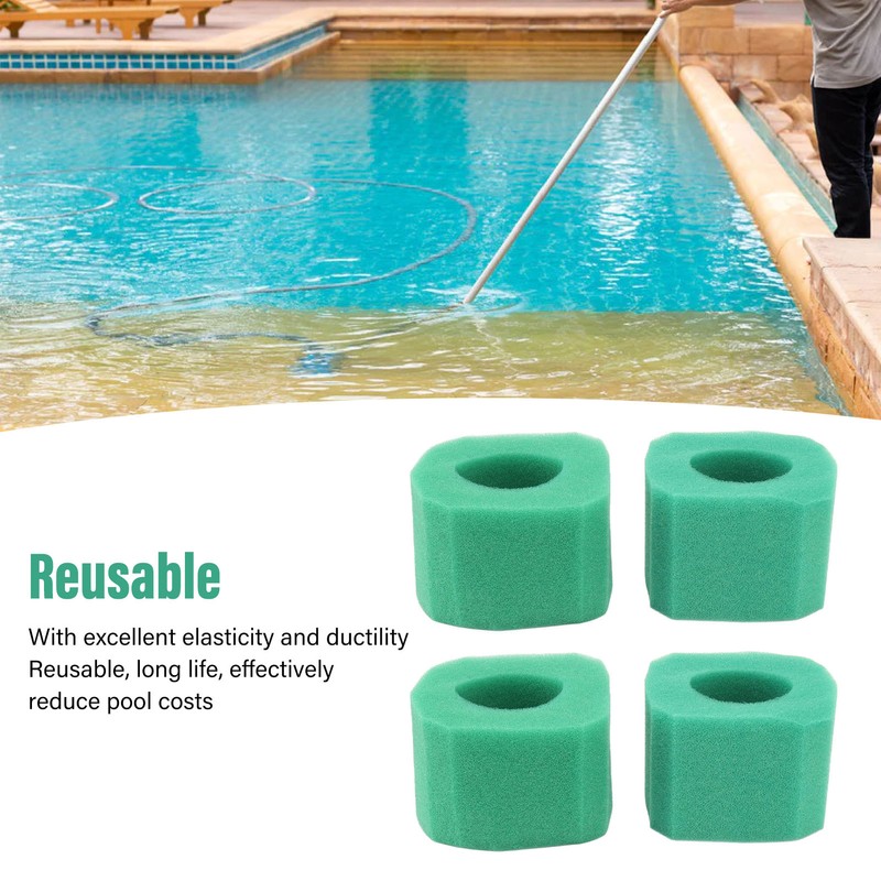 4pcs Pool Filter Cartridge Sponge Reusable Durable Practical Filter Foam