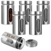 Calolin 6 PCS Stainless Steel Glass Canisters, 32 oz Large