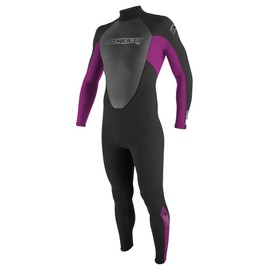 O'Neill Wetsuits - Traje de Neopreno para niños, diseño de Reactor Juvenil, 3/2 mm, Cremallera Trasera, Color Negro, Rosa y Grafito, 6