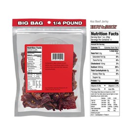 Old Trapper Hot & Spicy Beef Jerky Gift Set, Traditional Style Real Wood Smoked Beef Jerky, Made from 100% Top Round Steaks, Pack of 2, 4 oz. Resealable Bags With Bonus Old Trapper Magnet by Lyza's Sweets & Treats