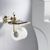 Gold Crystal Tissue Roll Paper Holder with Storage,Toilet Paper Holder