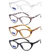 EYEURL 4-Pack Reading Glasses for Women-Cat Eye Blue Light Blocking