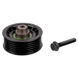 febi bilstein 33941 Idler Pulley for auxiliary belt, with screw, pack of one