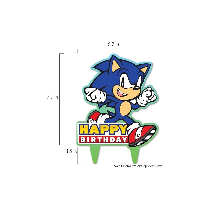 Decoración para tartas de cumpleaños de Sonic Gamer