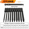 CYLBAQ 89mm Triangle Screwdriver Bits Square Screwdriver Bits, S2 Steel