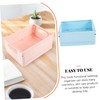 LABRIMP 4pcs Decorative Storage Baskets for Organizing Small Folding Crates