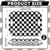 gisgfim 2Pcs Black Checkered Serving Trays with Handles 16 x