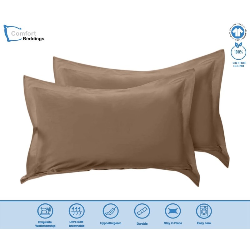 Comfort Beddings Premium Quality Pillowcases 100% Cotton Blend Oxford Pillow