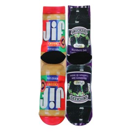 KACOLOR - Calcetines de tubo para hombre, Peanut Butter Jelly, 1