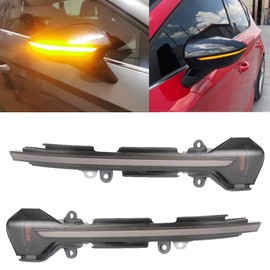 Luz de se?al de del espejo de puerta, indicador de se?al de din¨¢mico de 12V 1.8W Espejo retrovisor exterior Luces LED amarillas aptas para asiento, ARONA