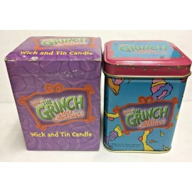 Universal Studios Dr. Seuss HOW THE GRINCH STOLE CHRISTMAS 2000 Wick & Tin Candle w/Box RARE & NEW